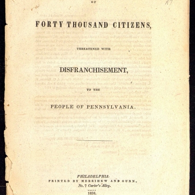 Cover of Purvis Appeal of Forty Thousand Citizens