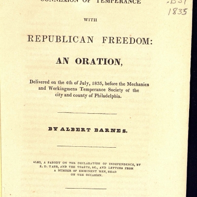 Title page of speech