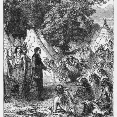 Brainerd preaching to Native Americans
