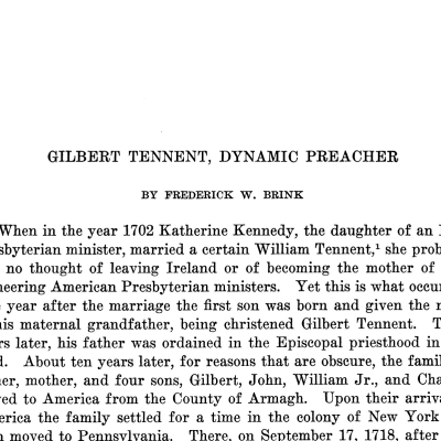 Frederick Brink article first page