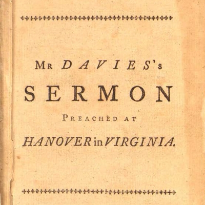 Cover of Davies' sermon