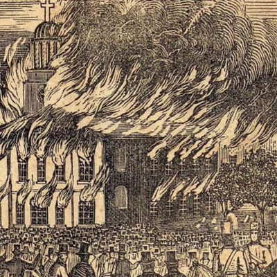 Engraving from Late Awful Riots in Philadelphia