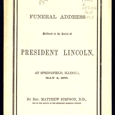 Cover of printed speech